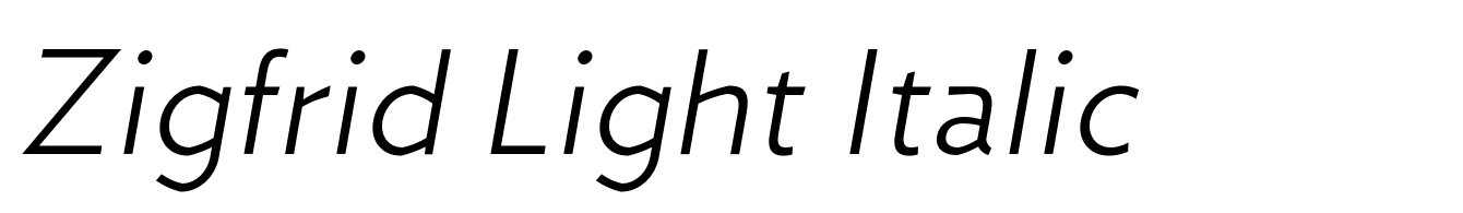 Zigfrid Light Italic